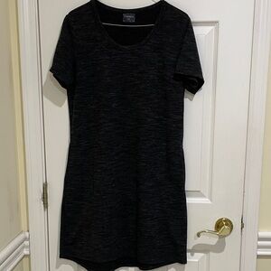 Charcoal Black & Grey heathered fleece lined Dress size medium 32 degrees